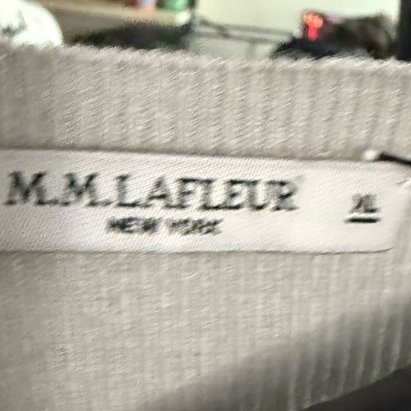 MM LaFleur The Butler Wool Blend Sweater Gray Long Sleeve Tencel Knit XL - Picture 5 of 6